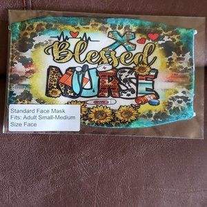 Women's Western Blessed Nurse Design Handmade Unique Custom Face Mask